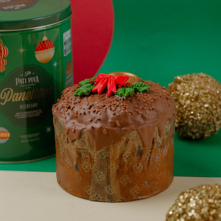 Panettone Recheado - Brigadeiro e Gotas de Chocolate