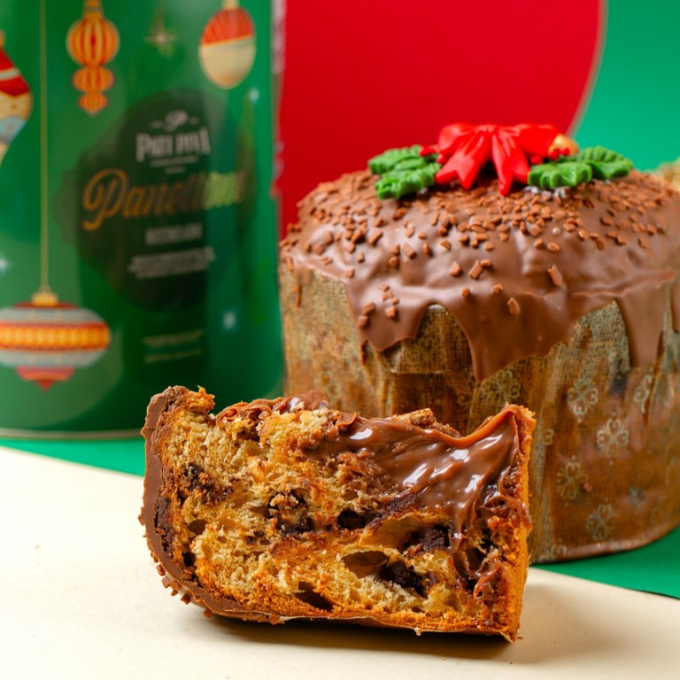 Panettone Recheado - Brigadeiro e Gotas de Chocolate