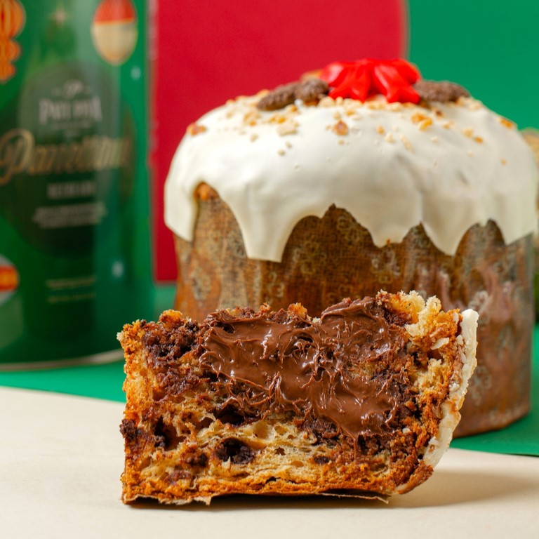 Panettone Recheado - Nutella e Gotas de Chocolate