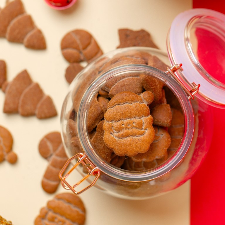 Potinho de Vidro - Com Biscoitos Gingerbread