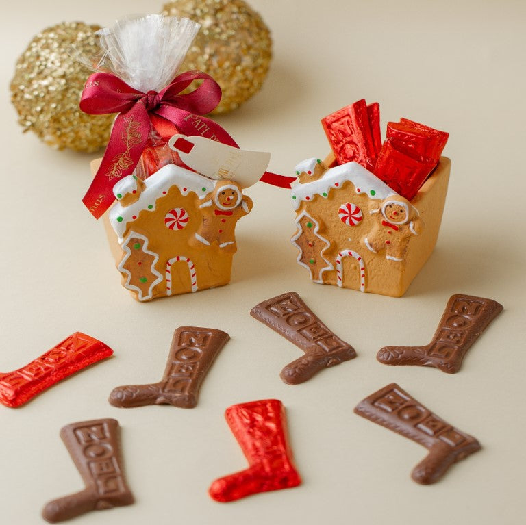 Pote Casinha Gingerbread - Com Meias de Chocolate