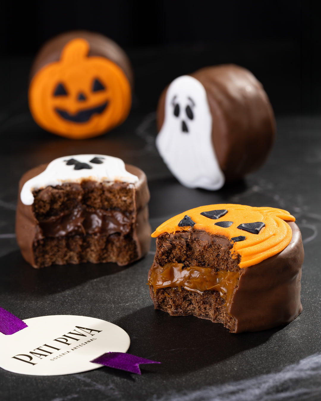Pão de Mel Halloween - Brigadeiro