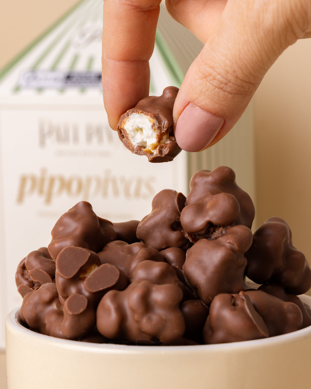 Pipoca Pipopivas - Coberta com Chocolate