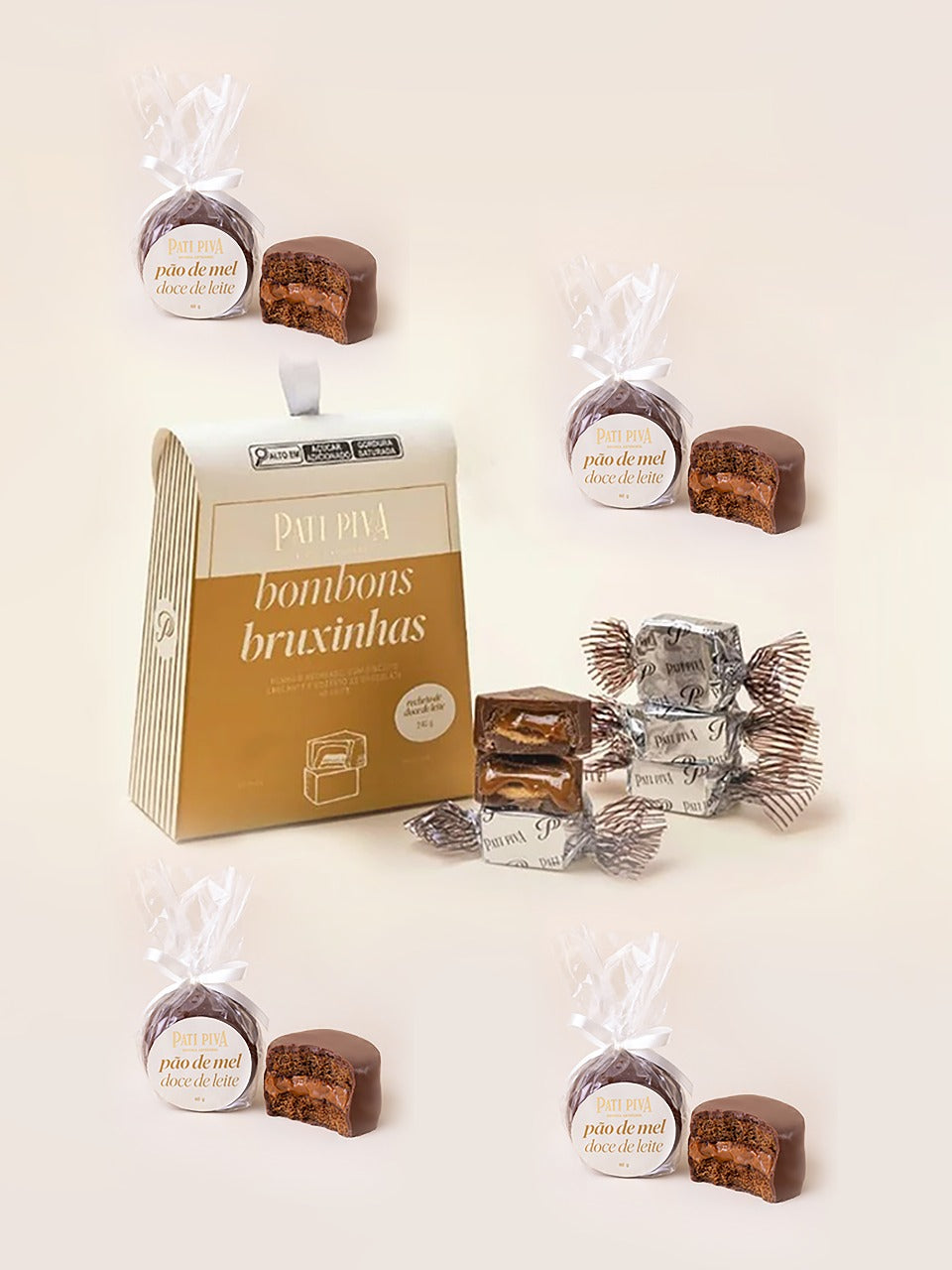 Combo Bruxinhas Doce de Leite & 4 Pães de Mel Doce de Leite