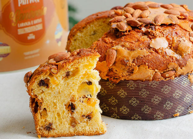Panettone Meio Amargo com Laranja - Com Crosta de Amêndoas
