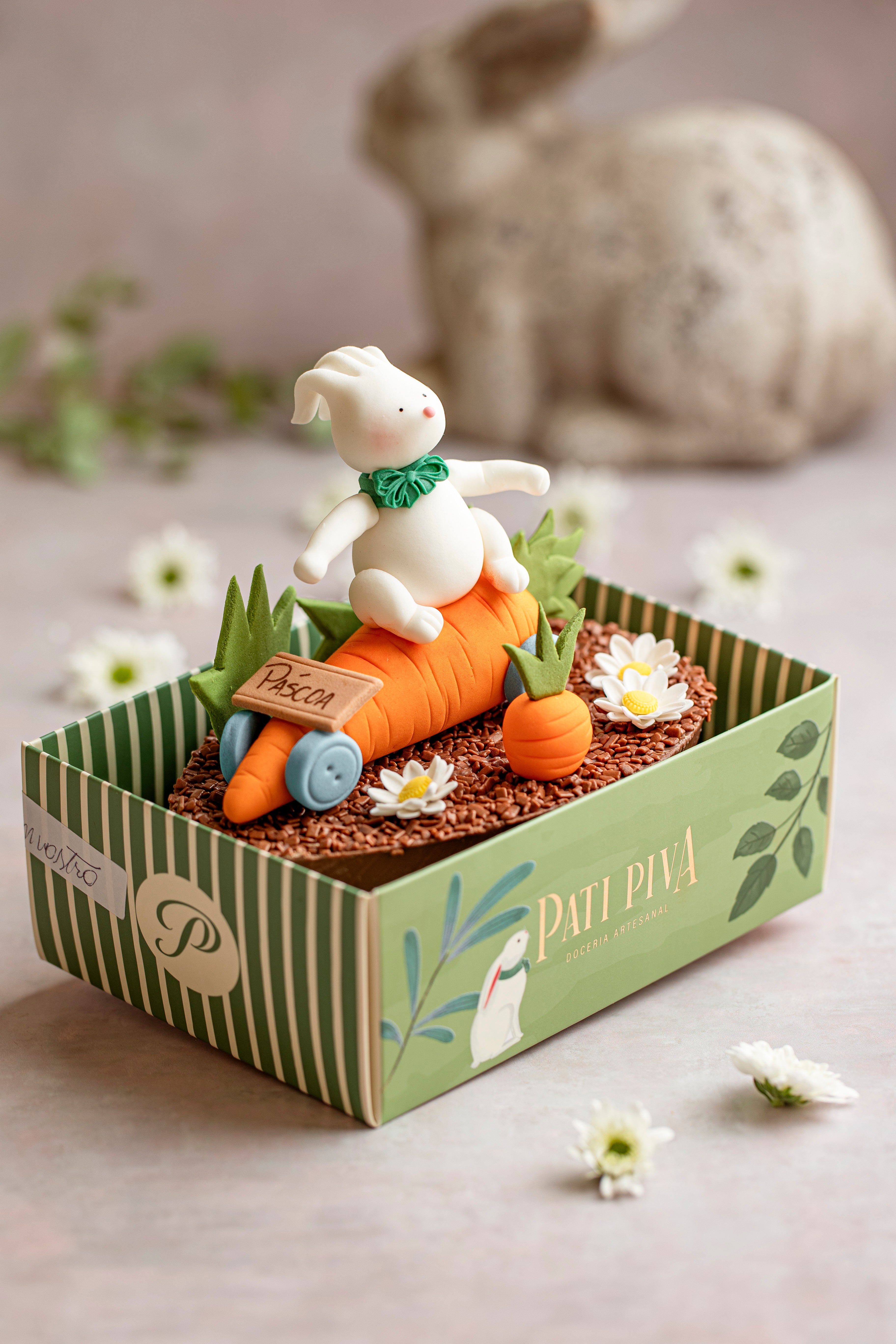 Ovo Decorado de Colher - Coelho no Skate