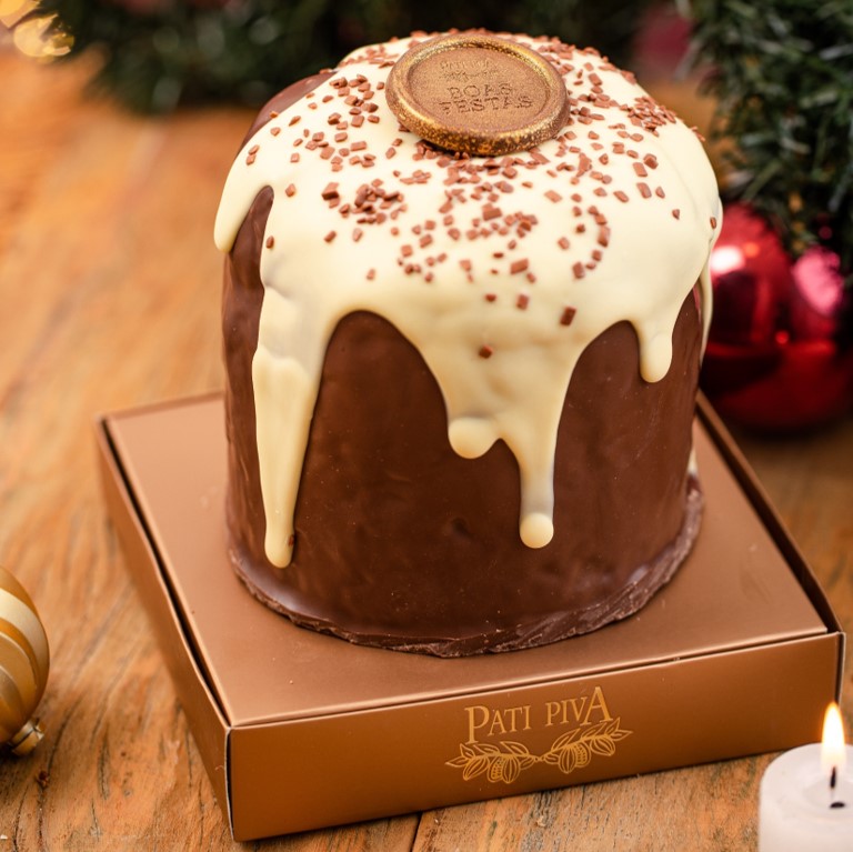 Panettone Goumert Gotas Chocolate Belga Legitimo Fofinho Org